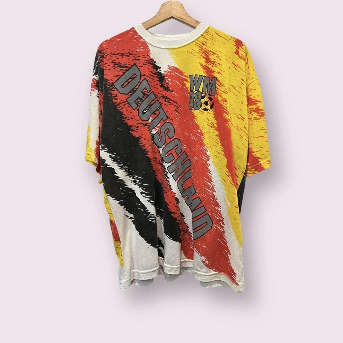 Vintage Rare 1998 Germany Soccer Football All Over Print Size Large Unisex