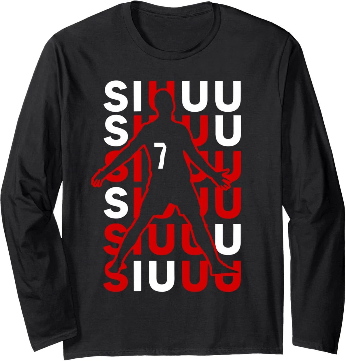 Siuuuu Funny Soccer Present for Soccer Lovers Fan Long Sleeve Unisex