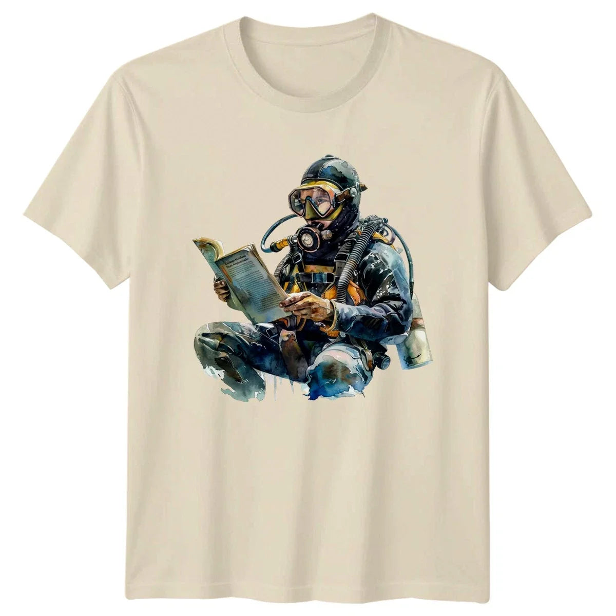 Reading Diver Scuba Diving Humor Birthday Gift For Him And Her Unisex