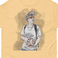 Teen with a Football - Classic Graphic Tee Funny Cool Sketch Art Unisex