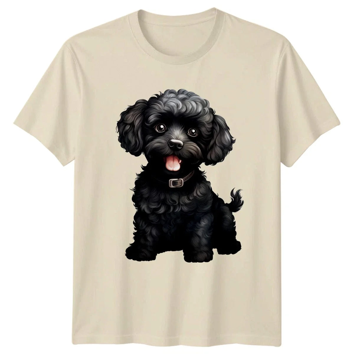 Black Poodle Dog Animals Mens Womens Tee Graphic Unisex Apparel Unisex