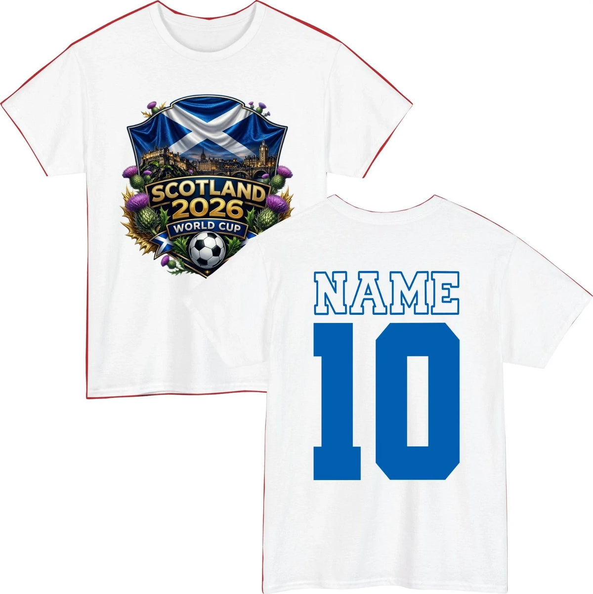 Personalised Scotland 2026 - Custom Name Tee - Gift For Sports Lover Unisex