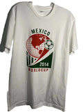 Mexico 2014 World Cup Fan White Graphic Medium size Soccer Sports Unisex