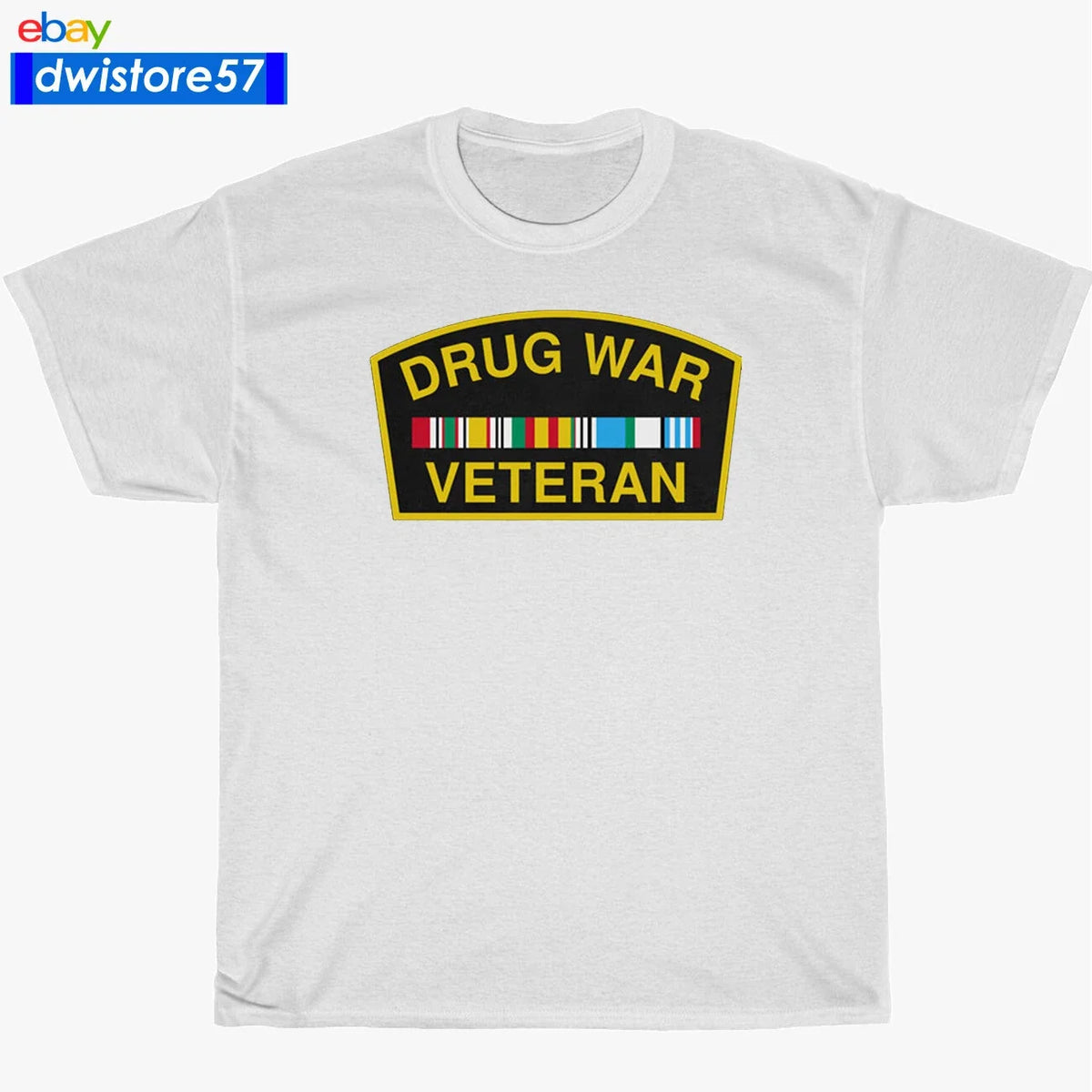 New Shirt Drug War Veteran Logo Black/Navy/White/Sport Grey S-5XL Unisex