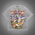 USA World Cup 2026 Skull Washed Liberty Graphic Soccer Tee Streetwear Unisex