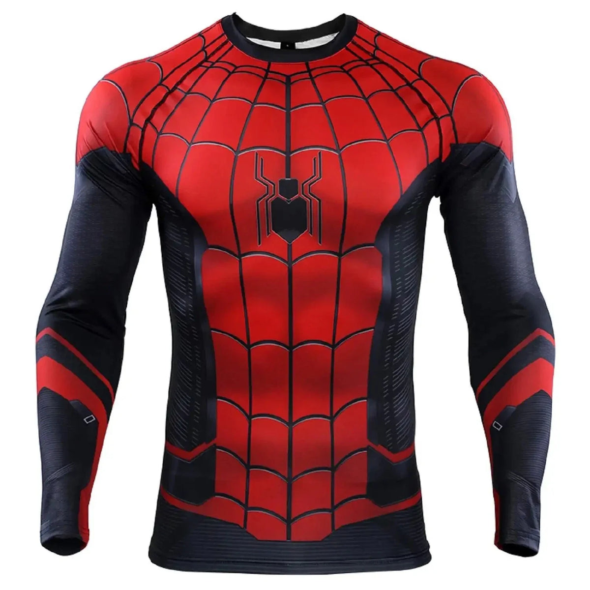 Men's s Spider Superhero Compression Tights Long Sleeve Tops Tee Gym Unisex