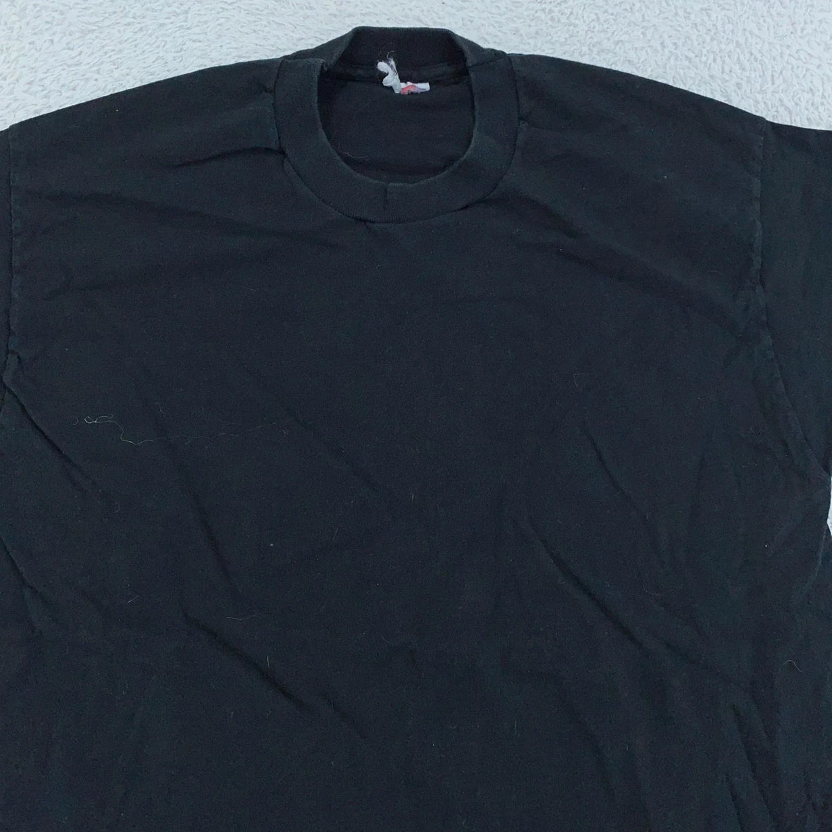 Vintage 90s Blank Black Mens Medium/Large Crewneck Cotton Basic Tee Unisex