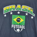 BRASIL FUTEBOL Size Large(42/44) Flag Logo Soccer League World Cup Gift Unisex