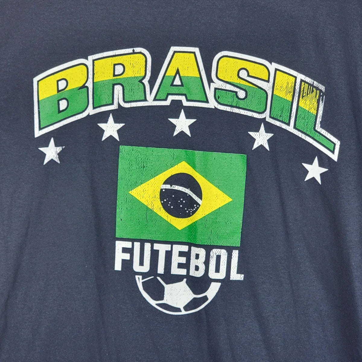 BRASIL FUTEBOL Size Large(42/44) Flag Logo Soccer League World Cup Gift Unisex