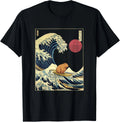 Capybara Kanagawa Wave Funny Surf Animal T-Shirt