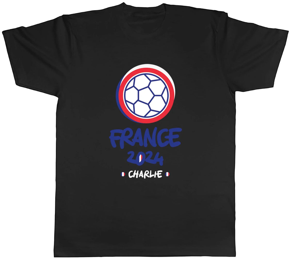 Personalised France 2024 Mens Football Soccer Supporter Fan Tee Gift Unisex