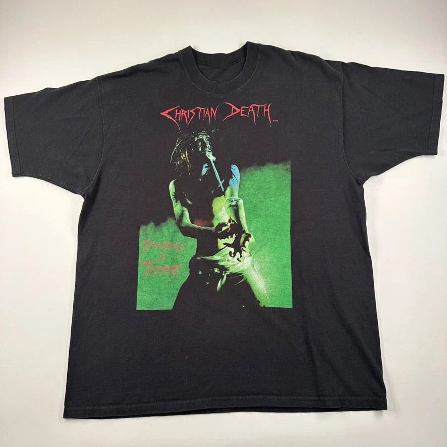 Christian Death "Sex Dr8gs & Jesus Christ" Vintage 90S Rare Wow! Reprint Unisex