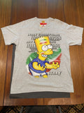 Italy Soccer Bart Simpson Champions Euro 2000 T shirt Y2K New XL Vintage Unisex