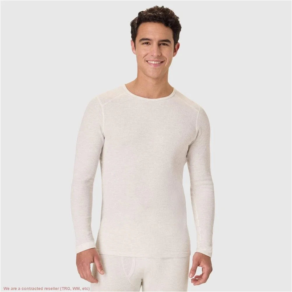 Hanes Men's Thermal Long Sleeve Waffle Knit Shirt - Oatmeal L *SEE DEAL!!!* Unisex