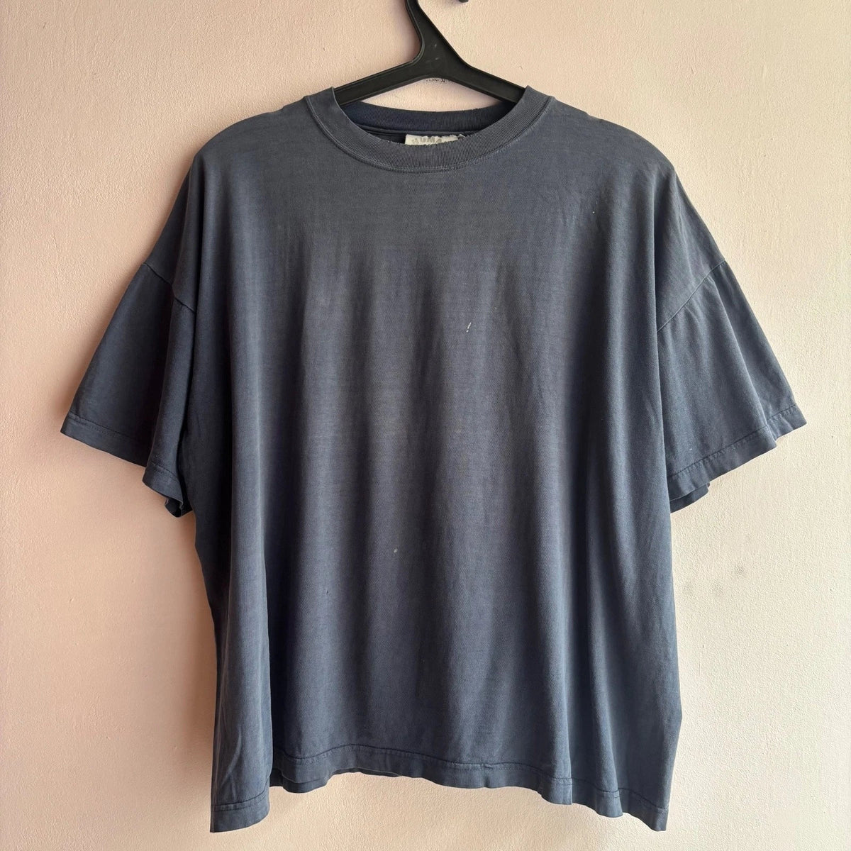 Vintage Human Race Faded Navy Blank Boxy XL Distressed 90s Unisex
