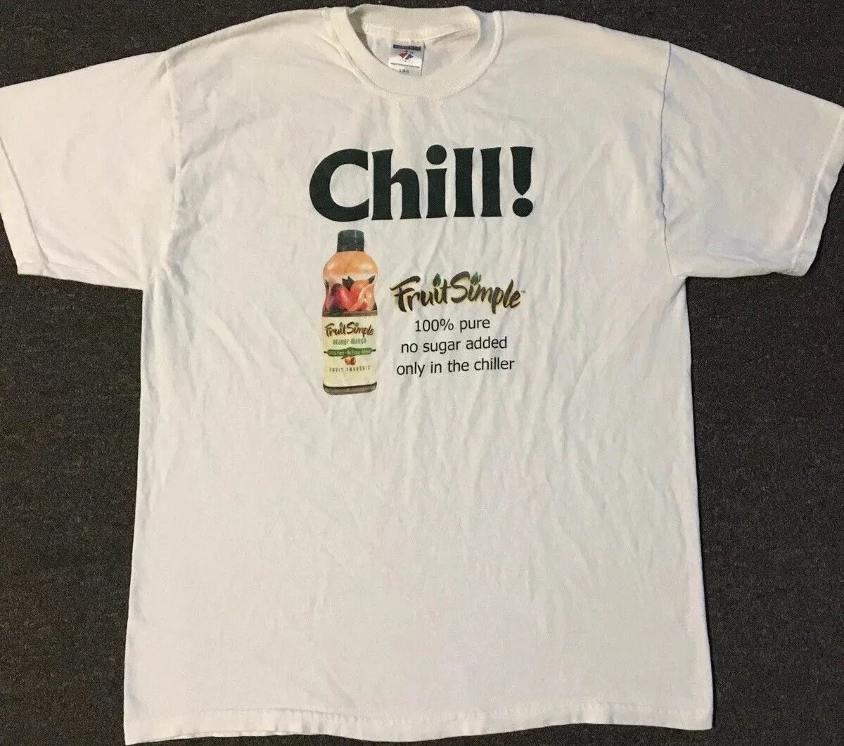 Vtg Chill! Fruit Simple Smoothie Faded Promo Shirt M L Drink Soda Grunge 90s Y2K Unisex