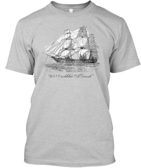USS Constitution Old Ironside Tee Made in the USA Size S to 5XL Unisex