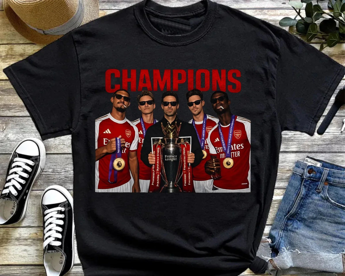 Champion 2025 2026 Shirt, Arsena F.C Trophy Tee, Soccer , Winners Tee Unisex