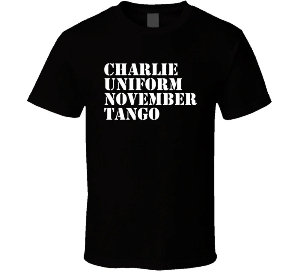 Charlie Uniform November Tango Hidden Word T Shirt Unisex