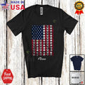 Custom Name US Flag Basketball; Proud 4th Of July Vintage Player Patriotic Shirt Unisex