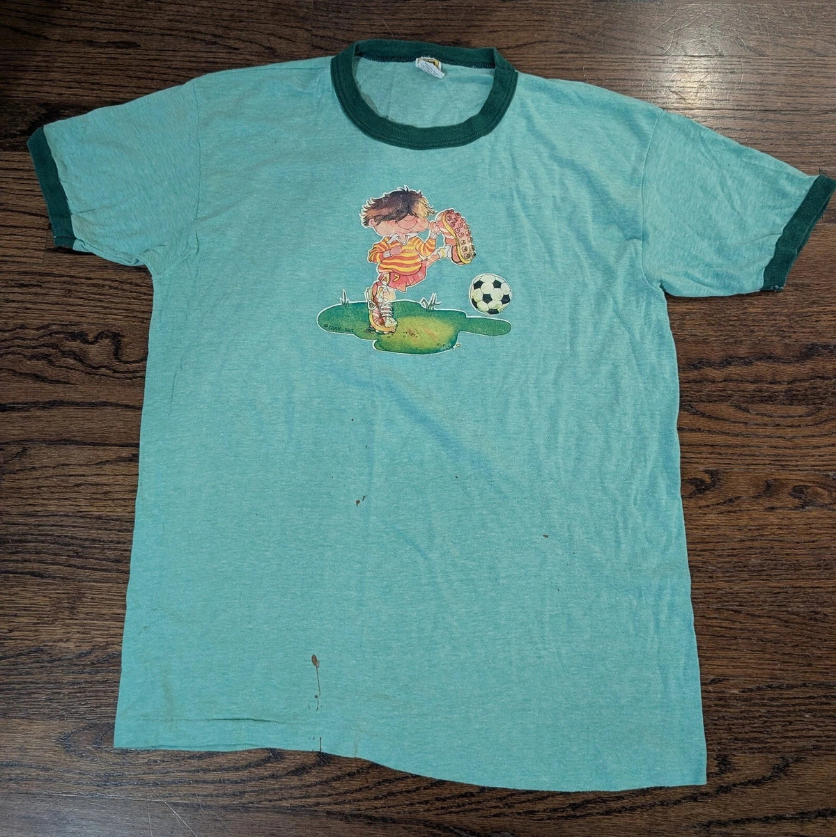 VTG Quik Set Velva Sheen Soccer Large w/ Significant Stains See Pictures Unisex