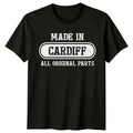 Made In Cardiff All Original Parts Mens Welsh Travel Tee Unisex
