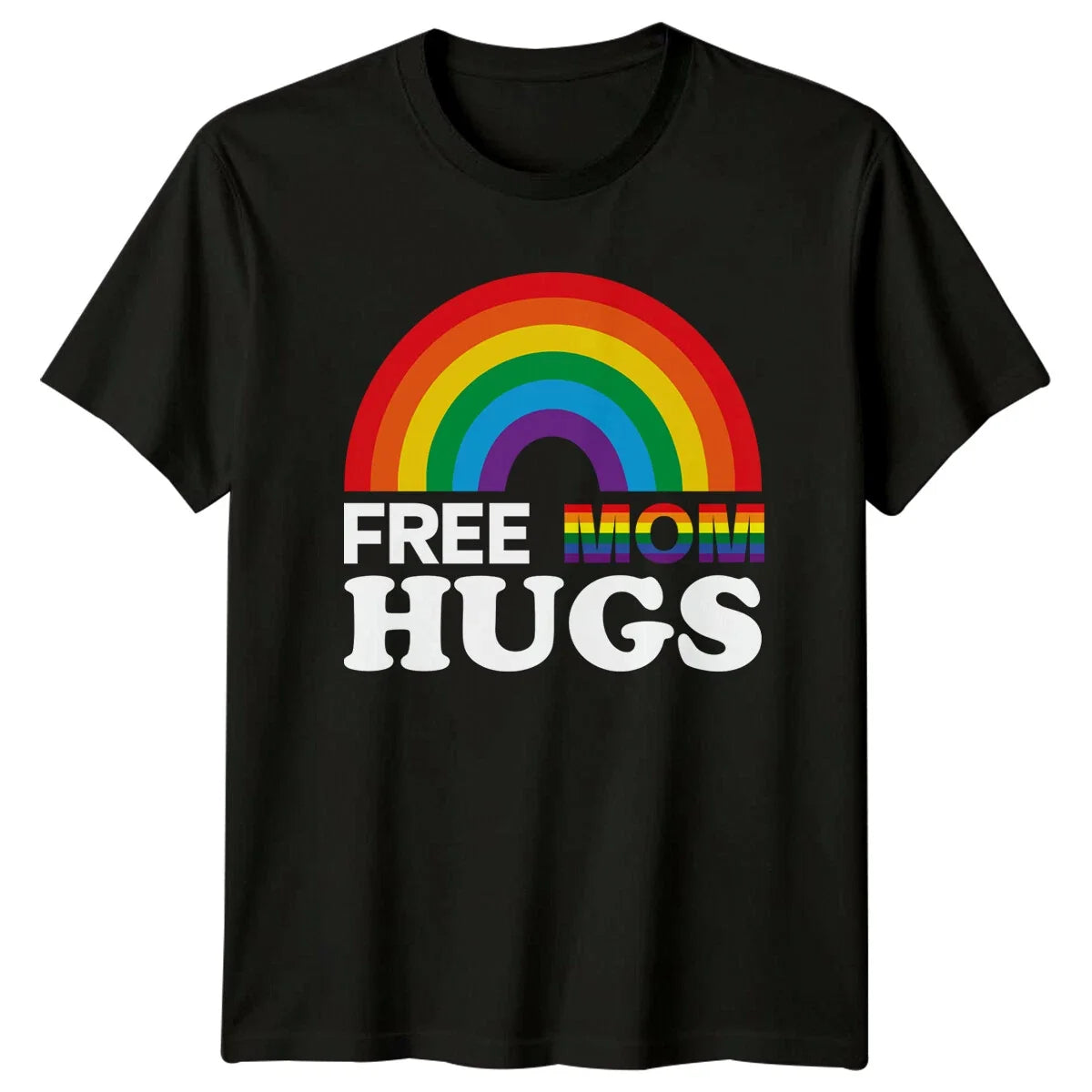 FREE MOM HUGS Mothers Day Family Mens Womens Tee Graphic Top Unisex