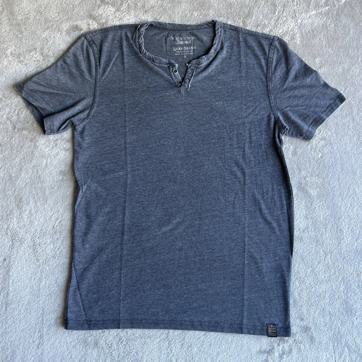 Men's Lucky Brand Venice Burnout Gray Cotton Blend Soft Distressed Unisex