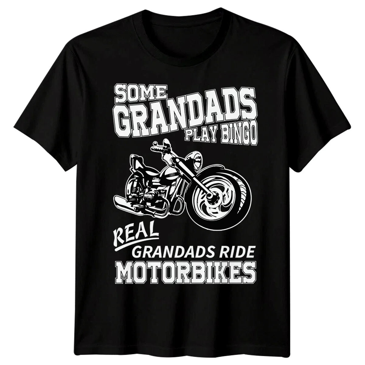 Mens Motorbike Grandad Funny Fathers Day Tee Best Dad Ever Papa Life #FD Unisex