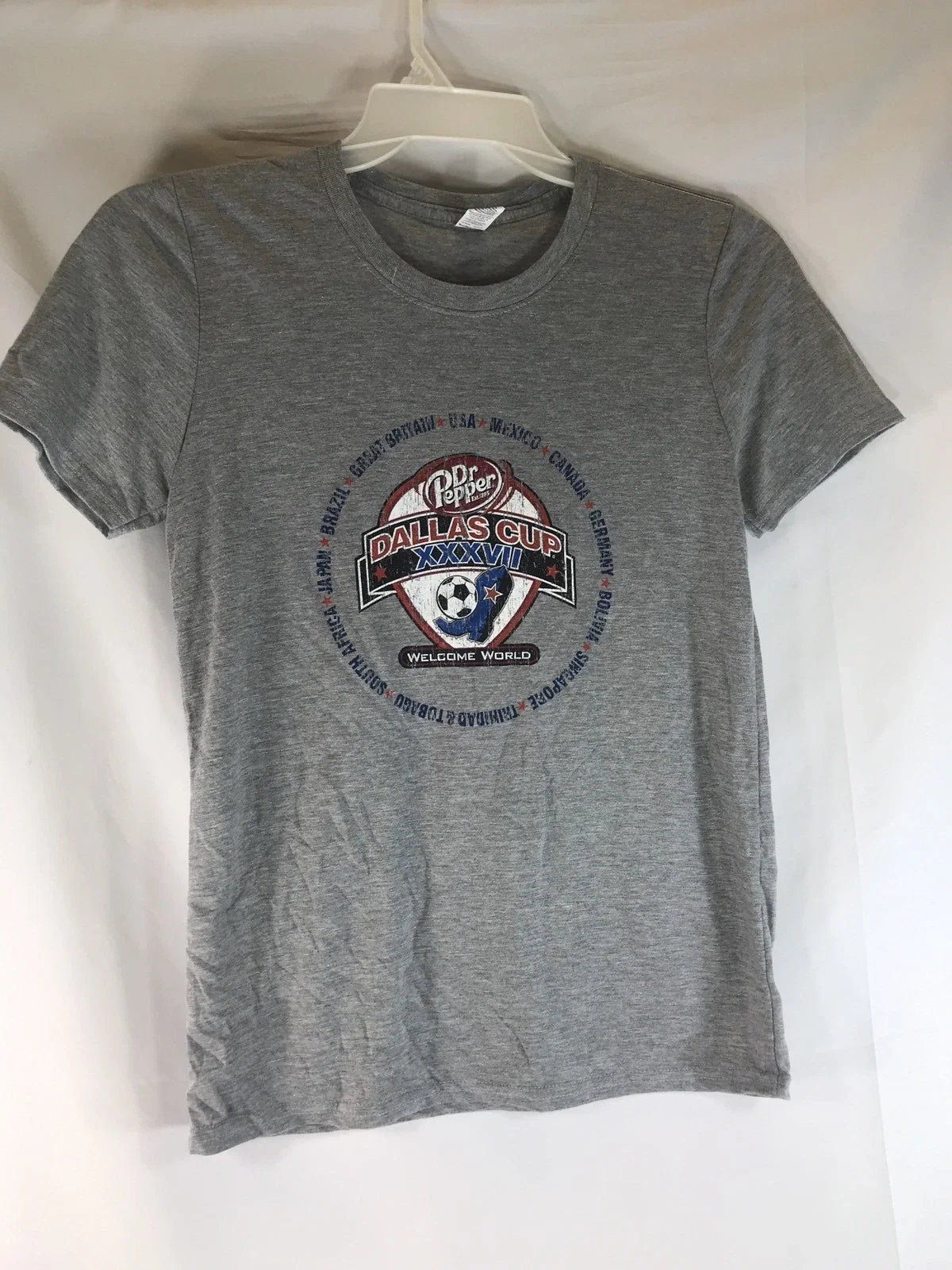 Texas Dallas Cup XXXVII Soccer T Shirt Gray Mens - Small Unisex