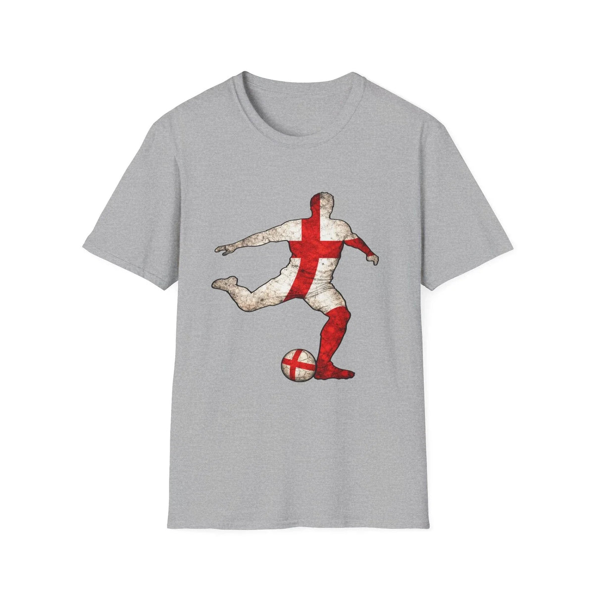 England Flag Soccer Player St George Cross Football Graphic Tee Unisex