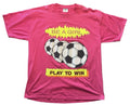 Vintage Be A Girl Play To Win Soccer Size XL Pink 90’s Unisex