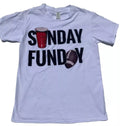 Sunday Funday Men's Size M Fathers Day Football Beer Pong Graphic White Unisex