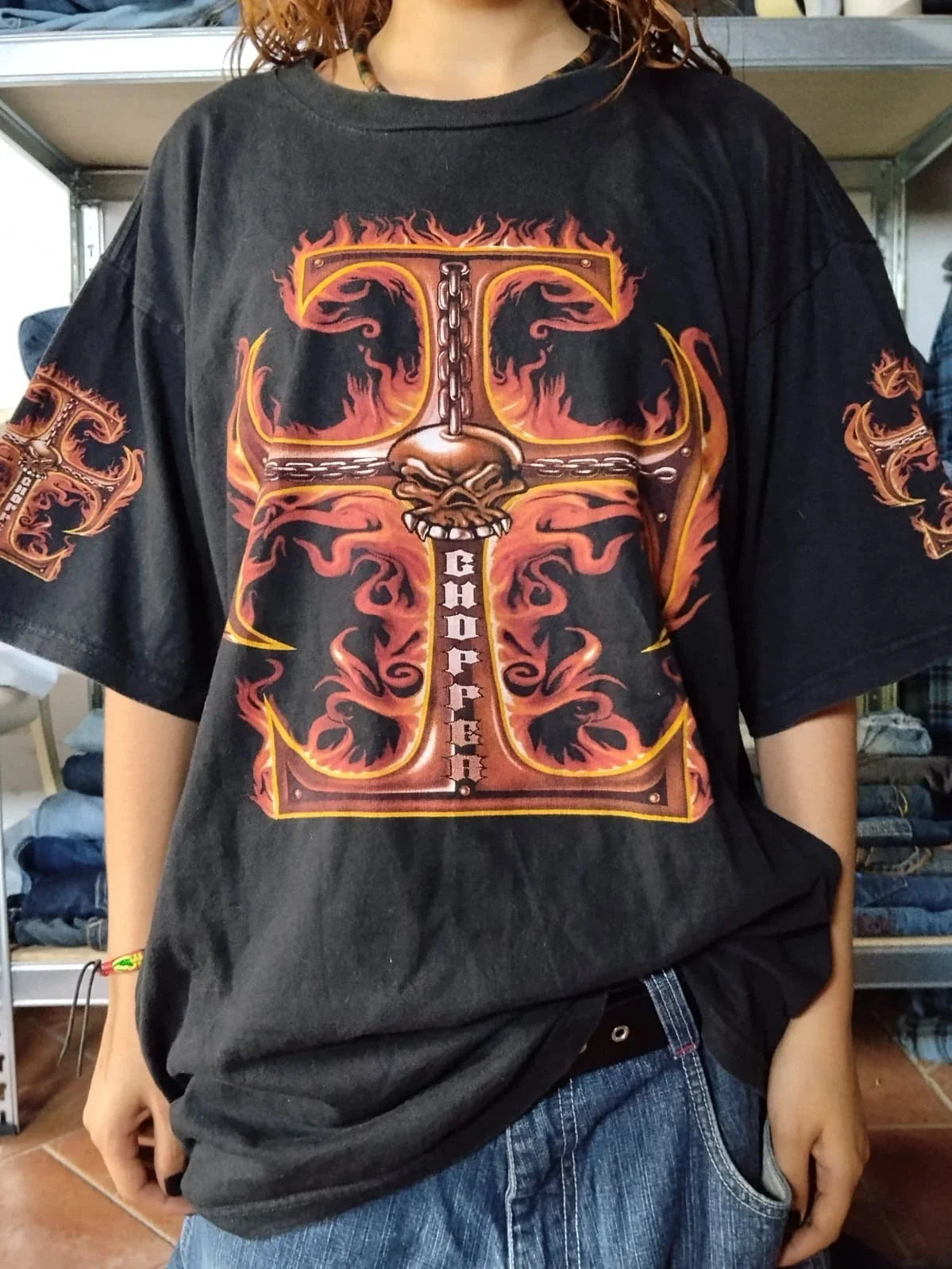 Vintage T Shirt Heavy Metal Vintage Chopper Grunge Rap Oversize Y2k 00's 90's T Unisex