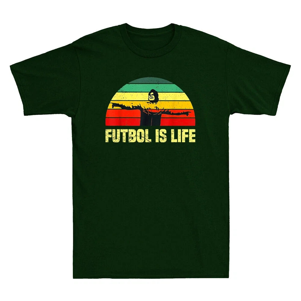 Futbol Is Life Men's Vintage Gift For Football Soccer Lovers Fans Shirt Unisex