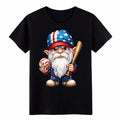 USA Gnome Baseball Player Shirt | 4th of July Patriotic American Flag Cap Unisex