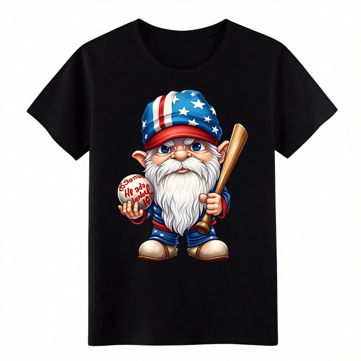 USA Gnome Baseball Player Shirt | 4th of July Patriotic American Flag Cap Unisex