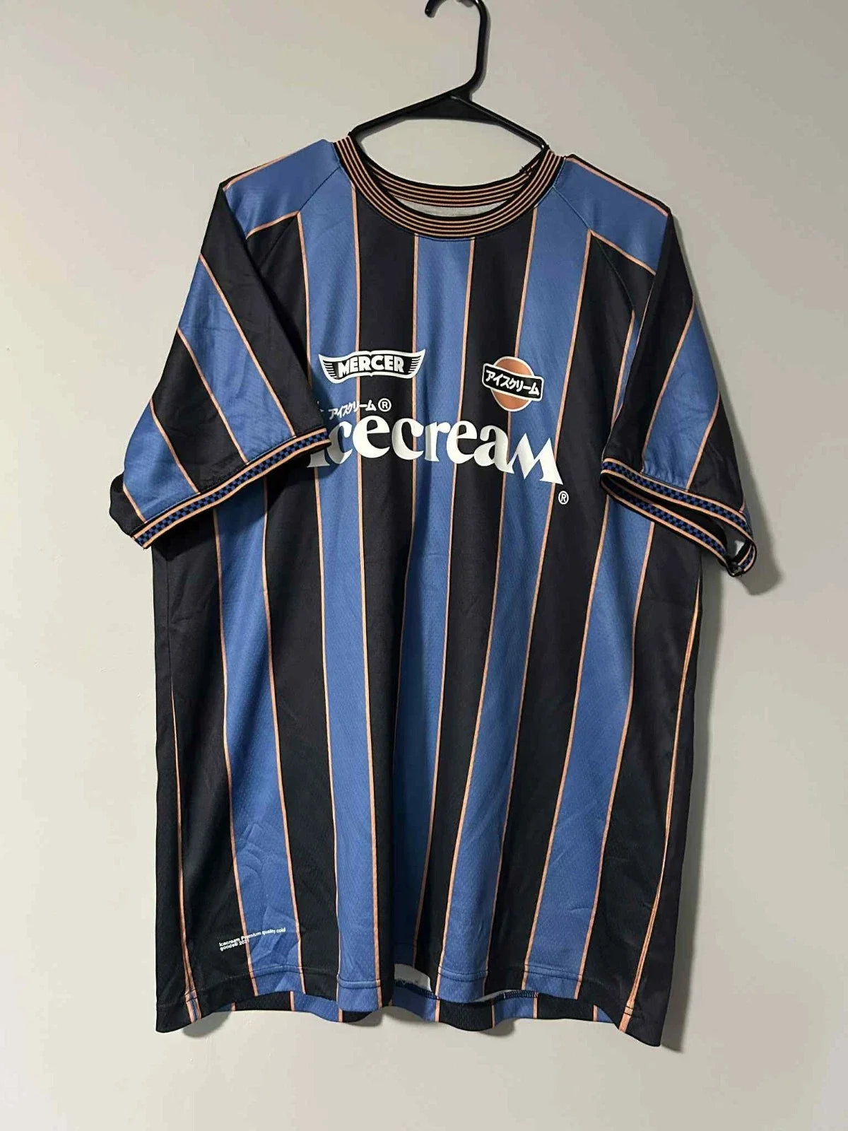 Billionaire Boys Club Ice Cream Play Time Soccer Jersey Size L Blue Mercer #9 Unisex