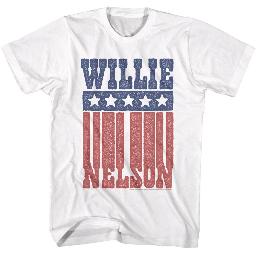 Willie Nelson American Flag Name Men's T Shirt Outlaw Country Music Merch Unisex