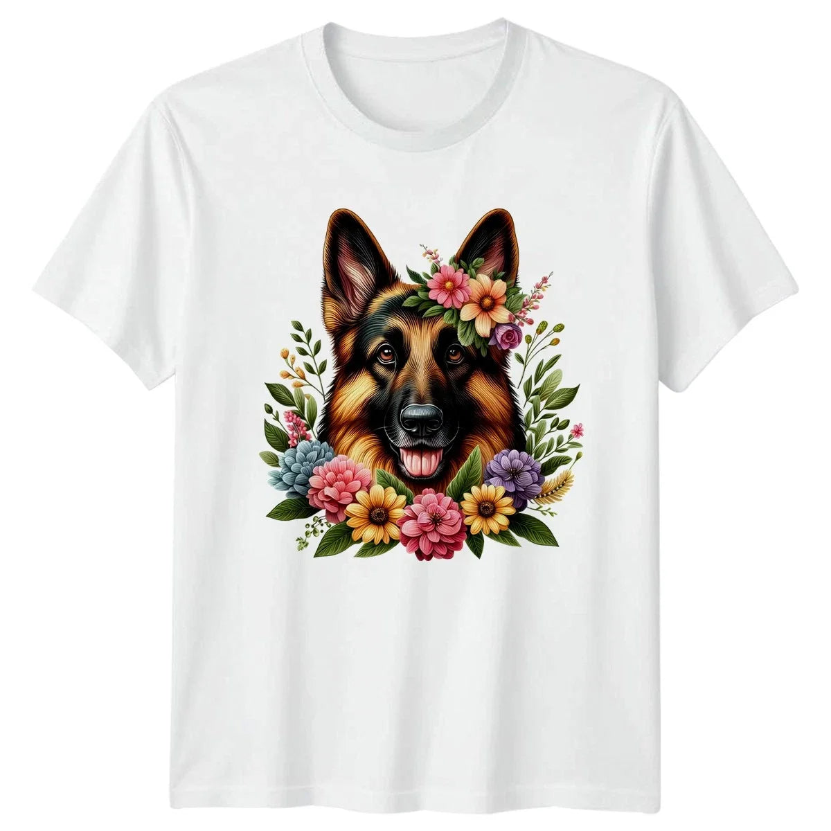 German Shepherd Dog Portrait Surrounded Womens German Shepherd Dog Pet Unisex