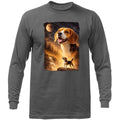 Beagle Howling at Moon Night Forest Dog Waterfall Long Sleeve shirt Unisex
