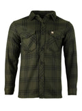 JACK PYKE Polar Fleece Long Sleeve Shirt Green Check Unisex