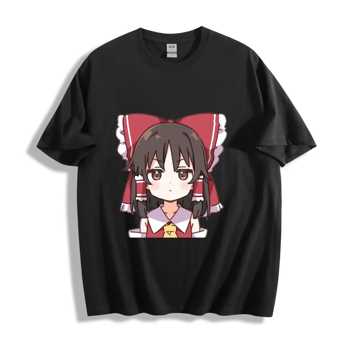Touhou Project Reimu Hakurei - Chibi Portrait Red Bow Design Unisex Tee Unisex