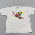 Vintage Jerzees Shirt Mens XL Gray Dinosaur Soccer Tournament 2004 Graphic Tee Unisex