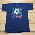 Vintage Big Ball Sports Soccer Feel Power Pure Energy Lightning Shirt XL Youth Unisex