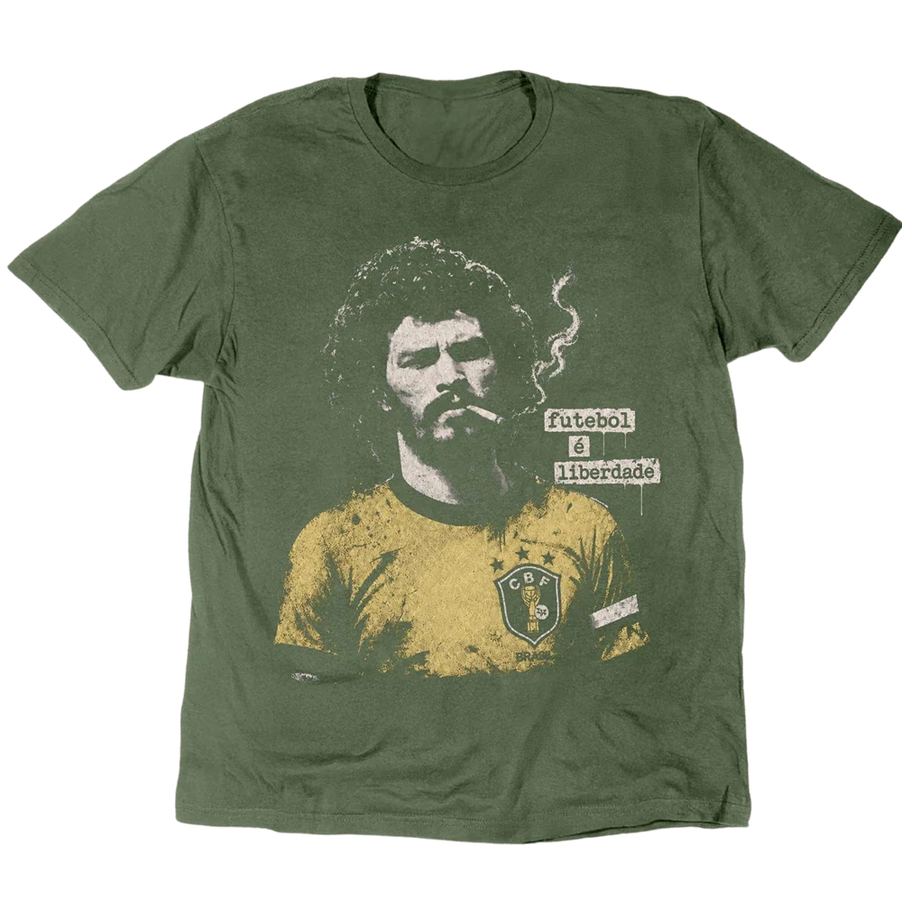 Vintage Doctor Sócrates Futebol é Liberdade Unisex Tee S-5XL Unisex
