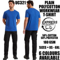 Plain Polycotton Workwear | 180 GSM | 50% Cotton 50% Polyester Crew Neck Unisex