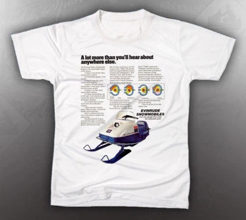 VINTAGE EVINRUDE SNOWMOBILE TEE-SHIRT LIKE NOS Unisex