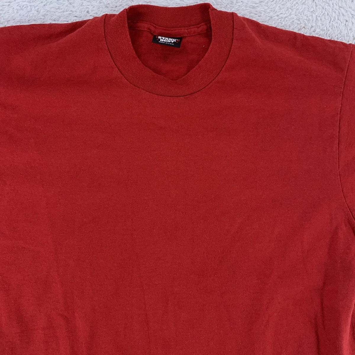Vintage Blank Red Screen Stars Best Shirt Mens M/L Made USA Crewneck 90s Tee Unisex