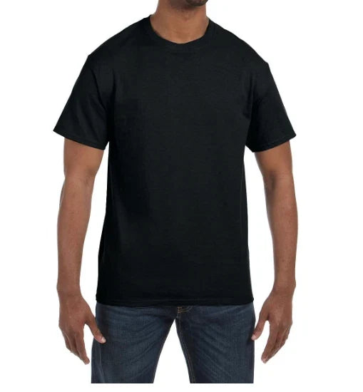 Gildan Men G5000 Premium Short Sleeve Heavy Cotton Plain Black Casual Unisex